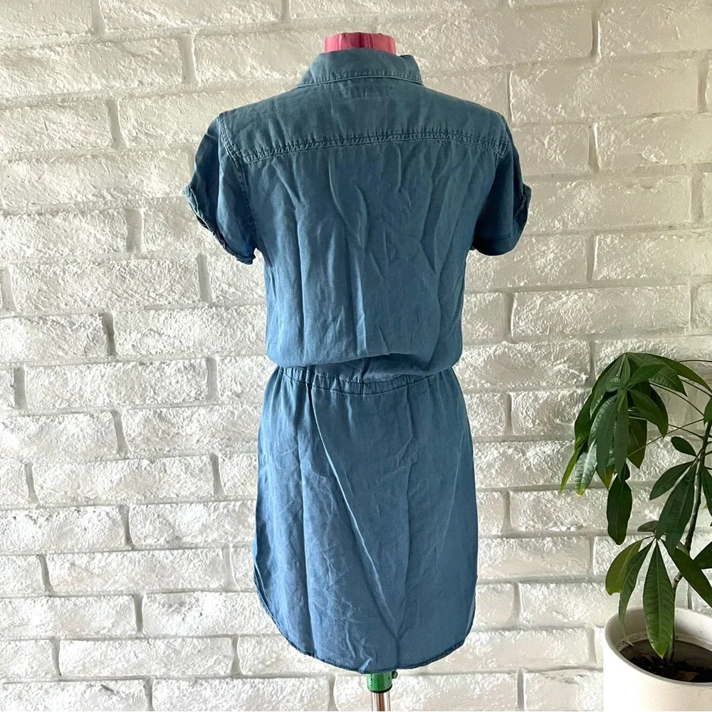 Thread & Supply Denim Shirt Dress Light Blue - Picture 3 of 4